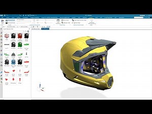 Digital Twin of a motorcycle helmet with Siemens NX