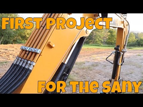 Sany Mini Excavator First Project Laser Grading