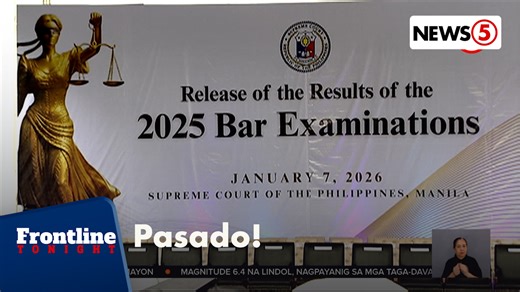 #FrontlineTonight | Mahigit 5,000 ang pumasa sa 2025 bar exams. Halos kalahati 'yan ng higit 11,000 kumuha ng pagsusulit. For more videos, visit us at www.news5.com.ph | News5