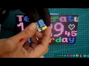 64x32 RGB Led Matrix P4 Weather Time Message Full color