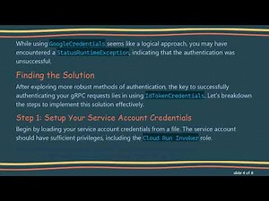 How to Implement gRPC Authentication with Service Accounts in Google Cloud Run Using Java