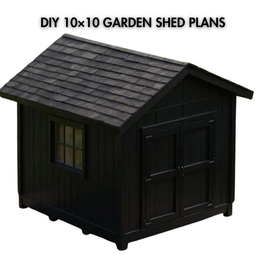 10x10 Garden Shed Plans PDF Printable- DIY Storage Shed Design, Backyard Tool Shed Blueprints, Outdoor Wooden Shed Printable Building Guide - Etsy