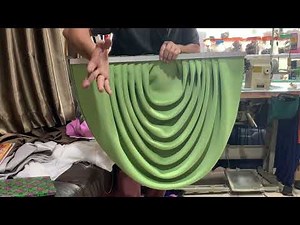 Elegant green swag curtain
