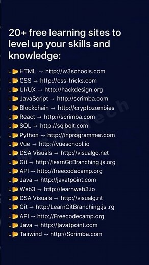 🔝 Top 20+ Free Learning Sites to Level Up Your skills and knowledge #programming #learning #shorts