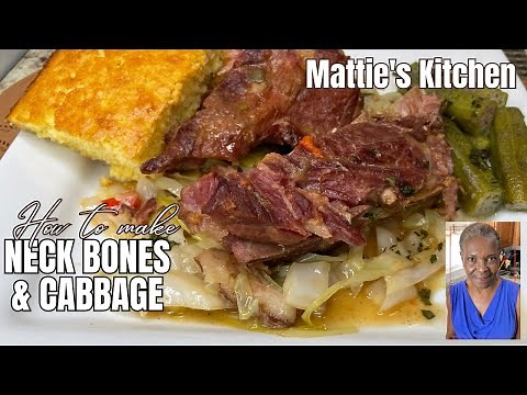 Old Fashion Cabbage and Neck Bones / Neck Bine Recipe / Mattie's Kitchen
