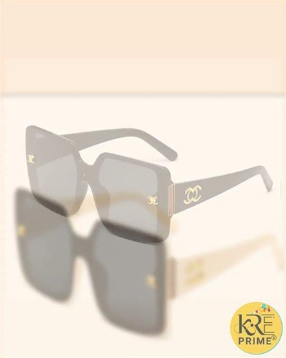 KRE Prime Women Trendy Oversized Sunglasses Style Black One Size