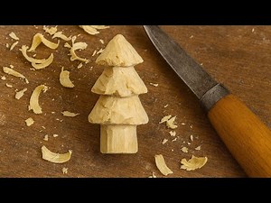 🎄 Carving a Christmas Tree – Simple & Fun Woodworking Project
