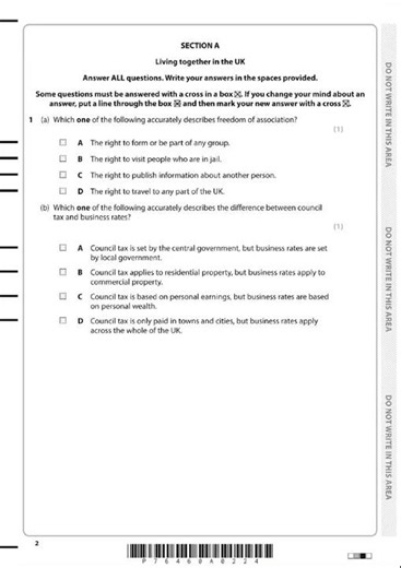 2025 Pearson Edexcel GCSE Citizenship Studies PAPER QUESTION 1CS0/01