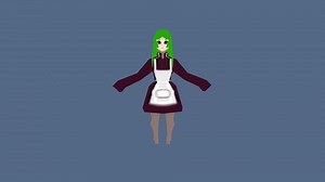 Anime Girl Lowpoly win - 3D model by maymak