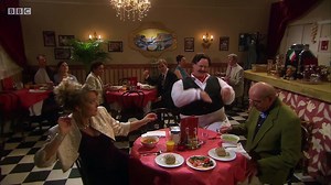 Opera Oliver singing over a fly