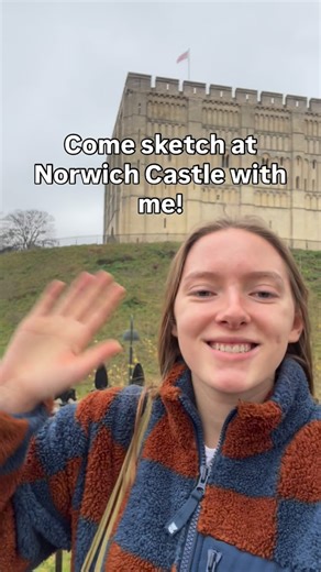 Lois Farnsworth on Instagram: "Come sketch @norwichcastle with me! #norwichcastle #castle #sketching #loisfarnsworthillustration #illustration #illustrator #drawing #pencil #markers #norwich #norwichcity #historical"