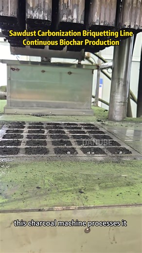Tell us what your raw materials are and we will provide you with a biochar production solution.#sawdust #wood #charcoal #shishacharcoal #biochar #carbonization #reels #fyp | Charcoal machine production line