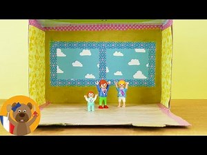 DIY Cardboard Playmobil House | Pretty Cabin for Hannah, Julian & Emma Brie