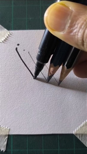 3d letter drawing using 3 pencil technique