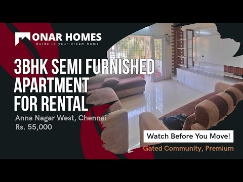 🏡 3BHK Apartment for Rent in Anna Nagar West | Main Road Property | Chennai by Onar Homes