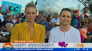 Lisa Wilkinson celebrates 25th wedding anniversary on the Today show