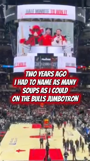 Bulls Jumbotron two years ago naming as many soups as I could! 😂🥣#soup #nba #bulls #basketball