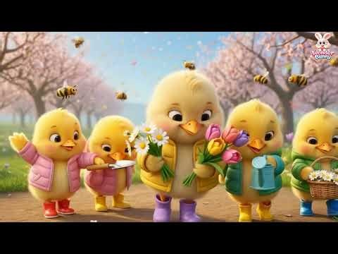 Hello April! 🌷 | Spring Song for Kids | Bees, Blossoms & Baby Animals