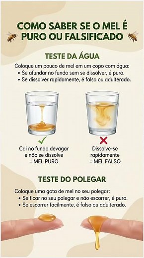 ⚠️🍯 Como identificar mel puro em segundos!