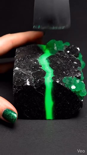 AI ASMR | Ai Creator on Instagram: "LUMINROOT HEARTWOOD → BIO-LUX MOSS CREAM is a slow, uninterrupted bioluminescent transformation inspired by enchanted forest chemistry. Dense heartwood grain compresses into emerald sap, then melts into a radiant glowing moss cream—thick, luminous, and alive with green energy. No cuts. No jumps. Just pure visual ASMR and organic texture shift designed to calm the mind and hold attention. This is the stone-to-cream transformation style everyone’s asking for—and