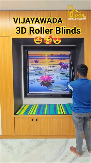 3D Roller Blinds In Vijayawada ☎️9059459025 #vijayawada #atrixinteriors #rollerblinds #3dblinds