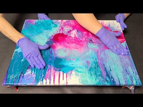 Sealing an acrylic pour with resin - EASY - make those colors POP