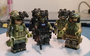 乐高军事第三方四面印刷俄乌美军人仔