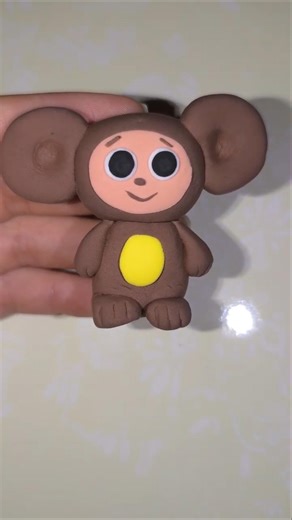 Cheburashka with Clay 🧸✨ #clayart #diy #shorts #cheburashka #plasticine #clayart #usa