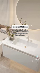 A basin cabinet is more than just a place to store your bathroom essentials—it's a key element of your bathroom's design and functionality! ✨ Here's what to consider when selecting the perfect basin cabinet! *Disclaimer. These images are for content sharing and inspiration purpose and we do not necessarily carry these products in our showroom. #bathroom #bathroomtips #bathroomdesign #basincabinet #bathroomstorage | Wasser Bath | Facebook