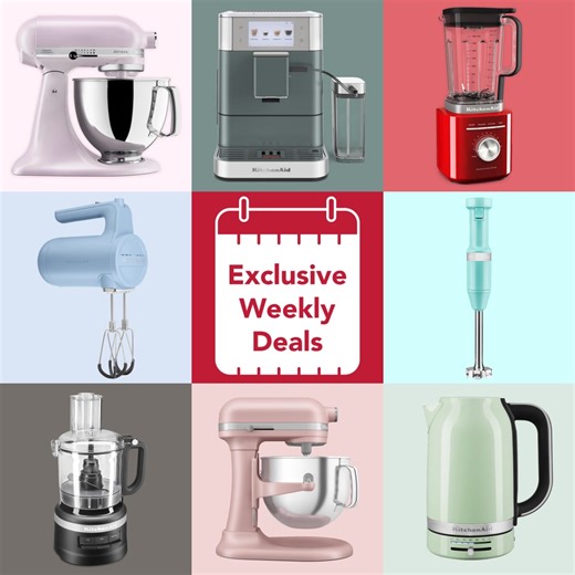 Shop Kitchenaid® direct to unlock exclusive perks including weekly deals, free shipping, and 0% APR financing*. Shop countertop appliances in a wide selection of colors, add a custom engraving to your Stand Mixer**, and explore custom gift wrapping***. *Subject to eligibility. Click for details. **Personalized Engraving on Select Products. ***Click for details. | KitchenAid