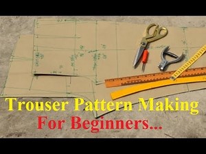 Trouser Pattern Making for Beginners | trouser pattern drafting ‪@rmgpm16‬