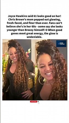 Joyce Hawkins at 61 😳 Chris Brown’s Mom Has Fans Shocked With Her Glow #fyp #ytshorts #fypage