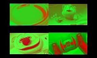 Mix of 4 videos from youtube : Gummy Bear Song HD (Green & Red Versions at Once)