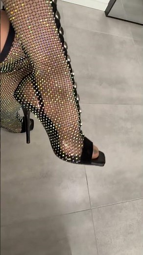 Over The Knee Boots and Nylons Try On | Sparkly Thigh High Heels & Stockings Look #boots #highheels