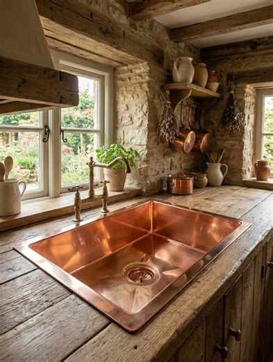 Handmade Hammered Copper Kitchen Sink - Luxury Kitchen Remodel - Custom Copper Washbasin - Etsy Ireland