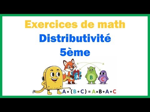 Math exercises on distributivity for 5th grade