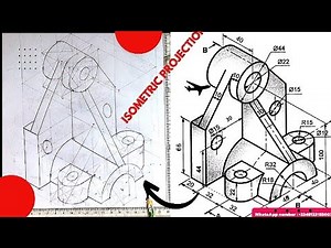 MACHINE PART Isometric Projection (ENGINEERING DRAWING)#wiselinkacademy (WELL EXPLAINED).#machine