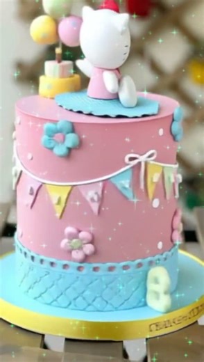 kue ulang tahun anak hello Kitty pink #cake #birthdaycake #cakecantik