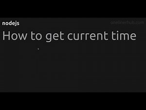 How to get current time