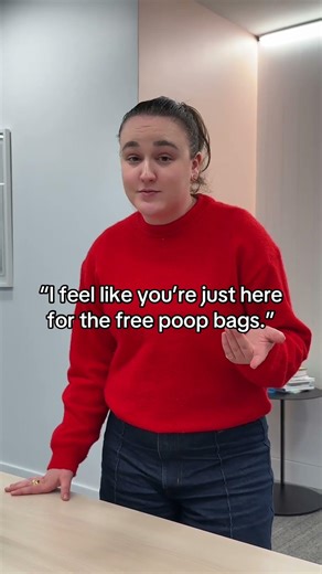 Endless poop bags are a work perk 🤝 #poopbag #earthrated #officehumor #officelife #dogshorts