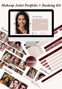 Makeup Artist Templates Bundle: Makeup Artist Portfolio, Makeup Artist Forms, Makeup Artist Planner, MUA Invoice, Fully Editable on Canva - Etsy