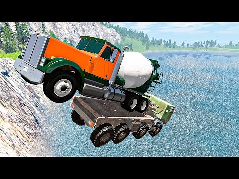 Water Car Splashes and Off Road Crashes #43 - BeamNG DRIVE | SmashChan