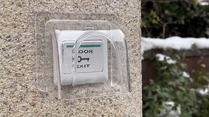 Push to Exit Button Switch Rain Cover,Transparent Door Keypad Cover Weatherproof for Automatic Gate Openers Door Access Control Keypad