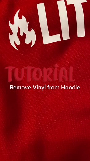 How to Remove Vinyl and Print from Hoodie or Shirt