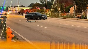 Woman struck and killed by car while crossing street on bicycle in Miami: Police