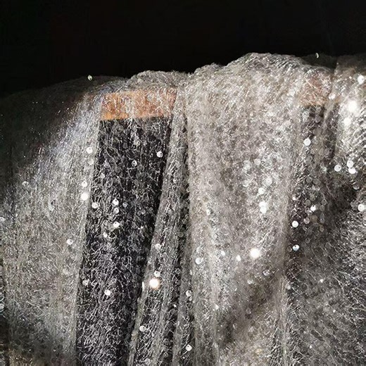 Heavy Embroidered Sequin Mesh Fabric, Sheer Sparkle Net for Prom Dresses & Stage Costumes - Etsy