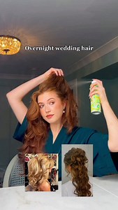 Half-up bun hair for my brother’s wedding 💍 Bridesmaid hairstyle! I did heatless overnight bun curls the night before and only had to touch up a couple pieces with a wand - you can add clip-ins too for more volume! @amika texture spray @olaplex volumizing spray (to get the bun damp) @t3micro comb @kerastase_official hairspray @livingproofinc heat protectant spray @dyson @dysonbeauty @dysonhairpro @dysonusa airwrap @azaziebridal dress #hairtransformation #hairideas #hairstyles #hairtutorial #hai