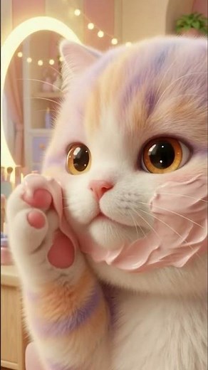 This Cat Tried a Face Mask… Look at the Result 😳✨ #catshorts #cat #beautyvlogger