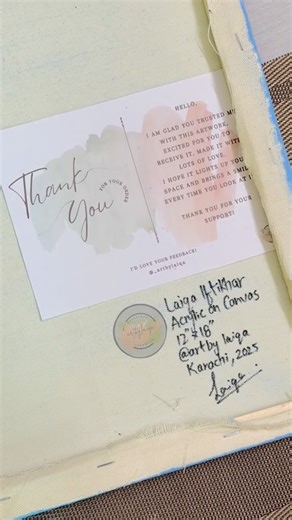 @_artbylaiqa on Instagram: "Artist Tip: How to sign your paintings 1. Artist’s name 2. Medium 3. Size of canvas 4. Art page name (if you have any) 5. Place and year of creation 6. Artist’s signature Don’t forget to save and share with your artist friends who needs this. ✨ . . #art #artist #artisthack #signing #signature #artreels #paintings #canvas #oilpaints #acrylics #artvideos #artprocess #artistcommunity"