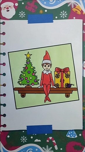 Elf on the Shelf Coloring Pages Christmas Scene 🎄 | Fun Art For Kids
